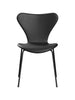 3107 Stuhl, vollgepolstert Essential Leder Schwarz/Schwarz Gestell von Arne Jacobsen