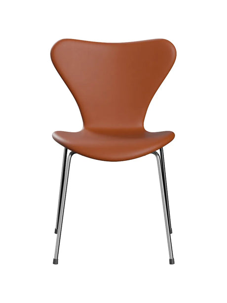 3107 Stuhl, vollgepolstert Essential Leder Walnuss/Chrom Gestell von Arne Jacobsen - 1 - Jacobsen Plus