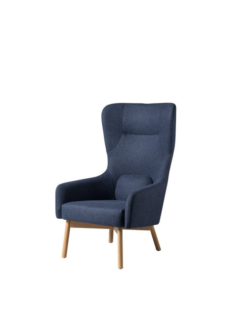 FDB Møbler - L35 Gesja, Ohrensessel, dunkelblaues Textil - Jacobsen Plus