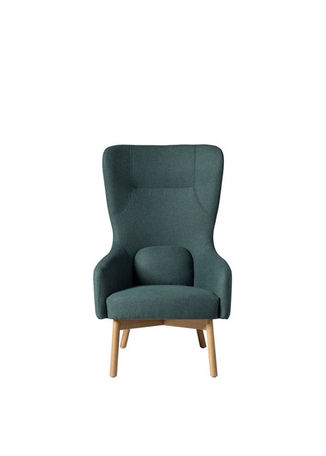 FDB Møbler - L35 Gesja, Ohrensessel, grünes Textil - 2 - Jacobsen Plus
