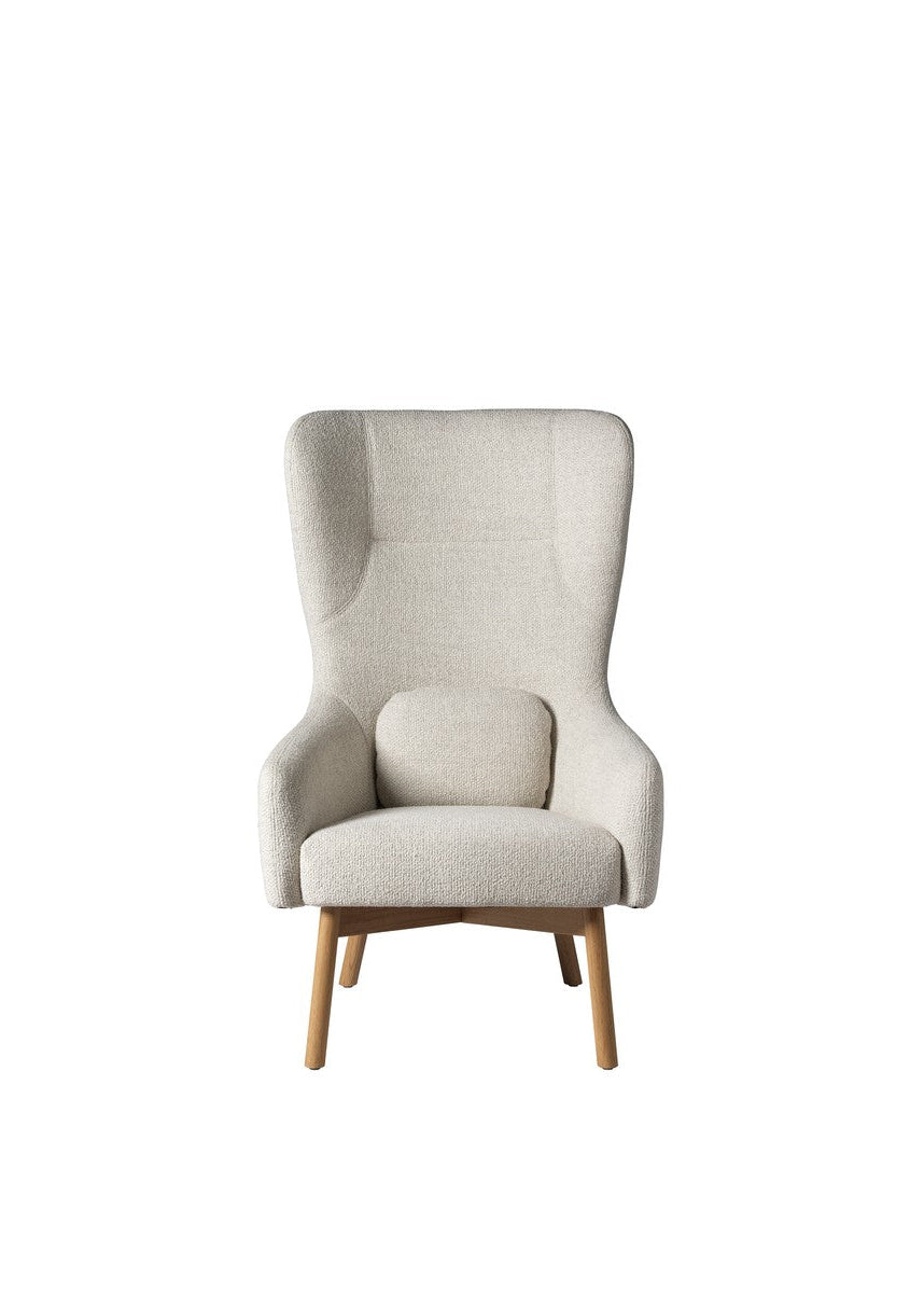FDB Møbler - L35 Gesja, Øreklapstol, beige tekstil - 4 - Jacobsen Plus