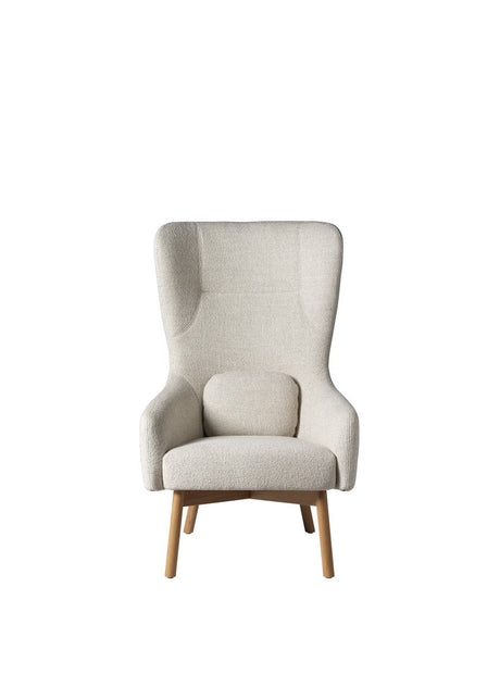 FDB Møbler - L35 Gesja, Ohrklappenstuhl, beiges Textil - 4 - Jacobsen Plus