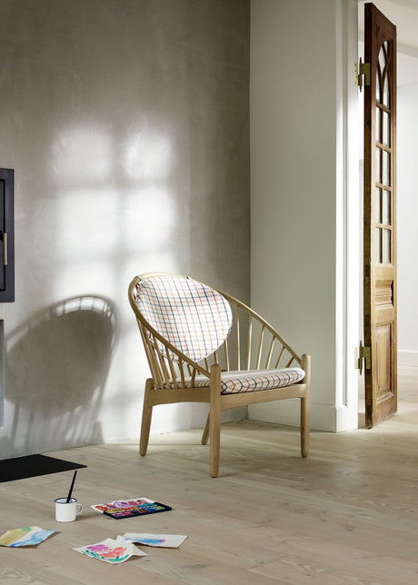 FDB Møbler - J166 Jørna Sessel von Poul M. Volther - Lackiert Eiche - Beige (Textil) - Jacobsen Plus