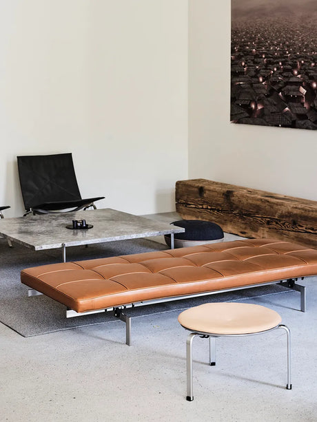 PK80 Daybed von Poul Kjærholm - Canvas / Natural Canvas - Jacobsen Plus