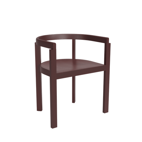 After Chair, Esche von Fritz Hansen - Burgunderrot - Jacobsen Plus