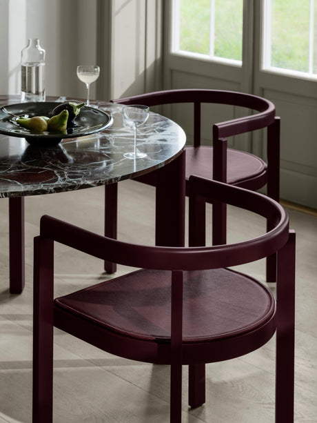 After Dining Table Ø120, Marble Burgundy von Fritz Hansen - 3 - Jacobsen Plus