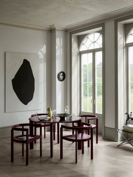 After Dining Table Ø120, Marble Burgundy von Fritz Hansen - 5 - Jacobsen Plus