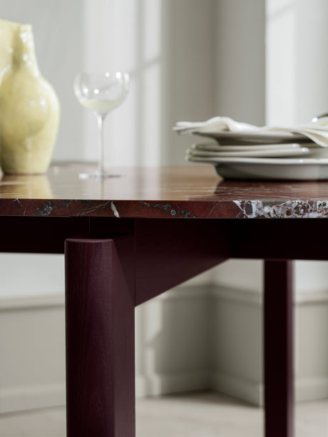 After Dining Table Ø120, Marble Burgundy von Fritz Hansen - 4 - Jacobsen Plus