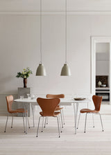 Fritz Hansen - 3107 stol, fuldpolstret i Grace læder - 1 - Jacobsen Plus