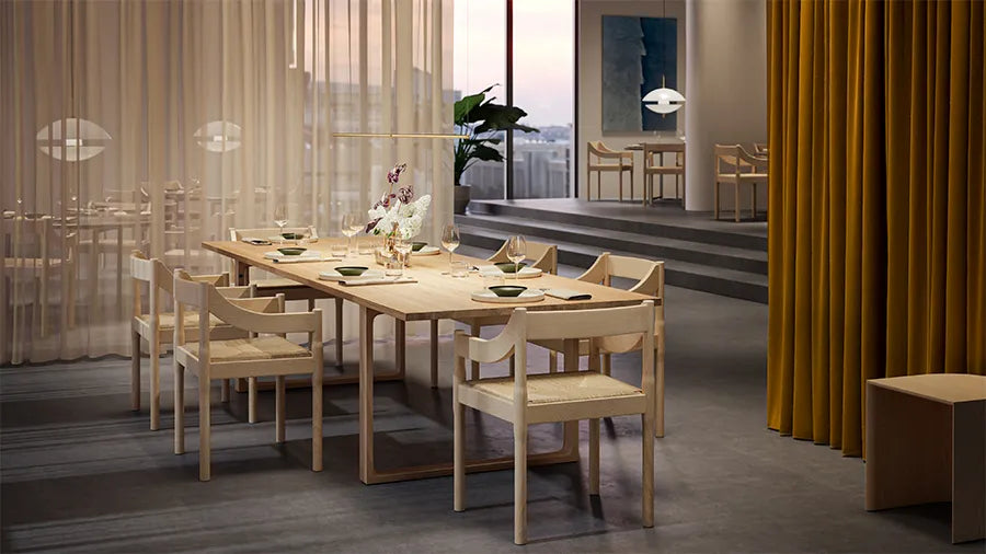 Carimate Stuhl, Buche von Fritz Hansen - 2 - Jacobsen Plus