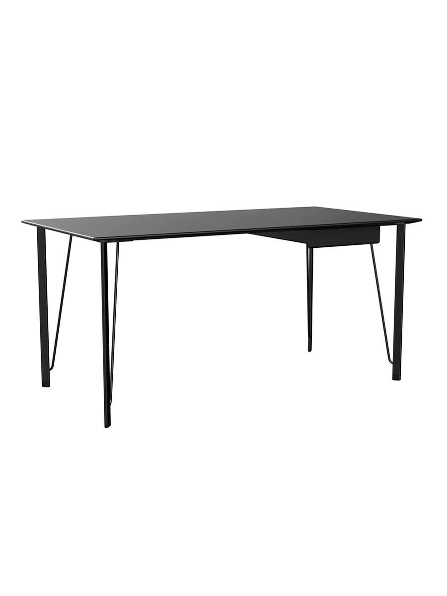 FH3605™ Schreibtisch m. Schublade von Arne Jacobsen - Schwarz Esche - schwarzes Gestell - Jacobsen Plus