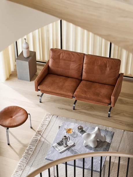 PK33 Hocker von Poul Kjærholm - Canvas / Natural Canvas - Jacobsen Plus