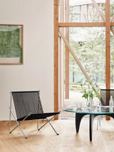 PK4 Lounge-Sessel in Schwarz, Stahlstel von Poul Kjærholm - 3 - Jacobsen Plus