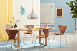 Fritz Hansen - 3107 stol, fuldpolstret i Grace læder - 3 - Jacobsen Plus