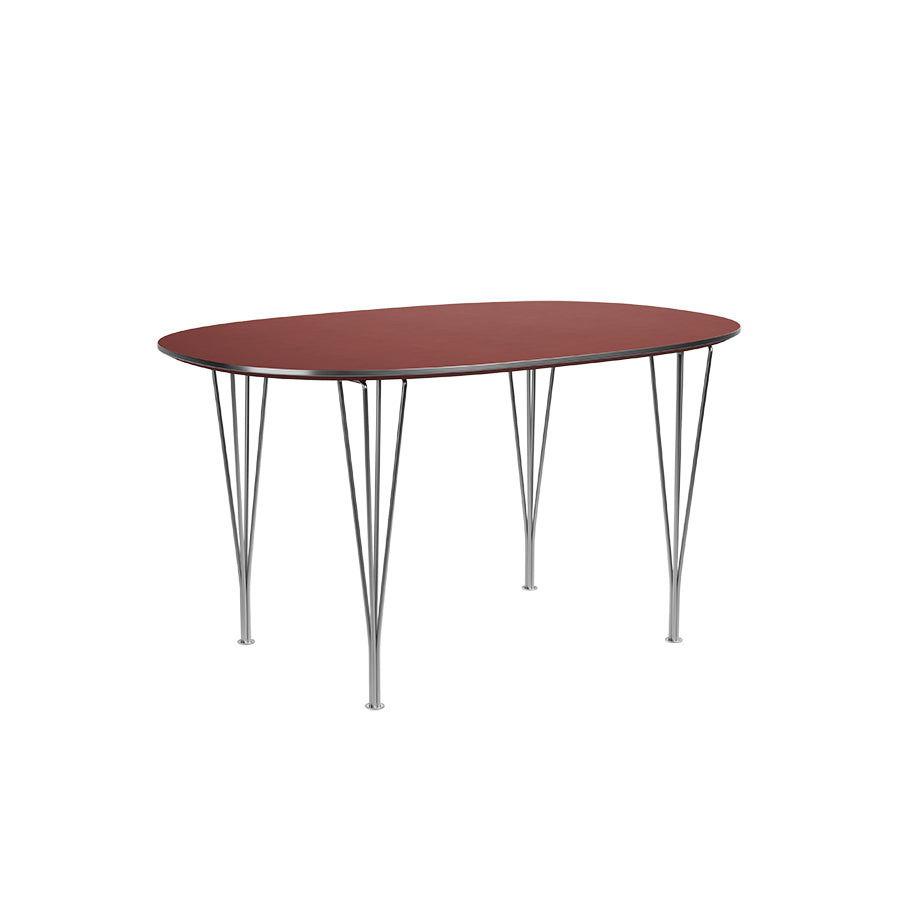  - Rusty Red laminat m. alukant - Krom stel - Jacobsen Plus