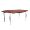 Rusty Red laminat m. alukant - Krom stel