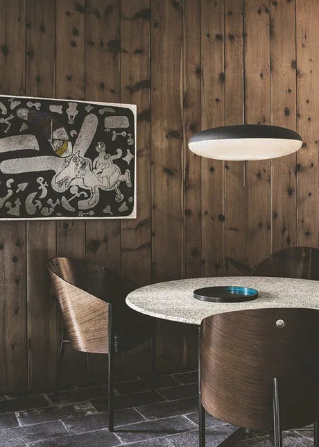 Model 2065 Pendelleuchte, schwarze Schirme mit schwarzem Kabel von Astep - 2 - Jacobsen Plus