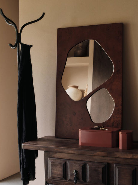 Folia Spiegel von Ferm Living - Dark Stained H135 - Jacobsen Plus