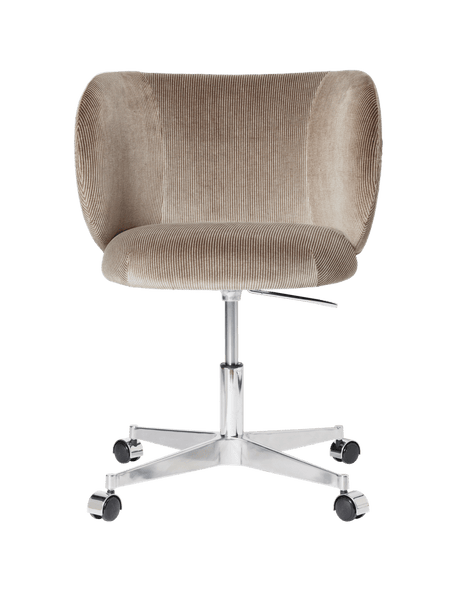Rico Esszimmerstuhl mit Rollen von Ferm Living - Devoré-Samt - Flintgrau - Jacobsen Plus