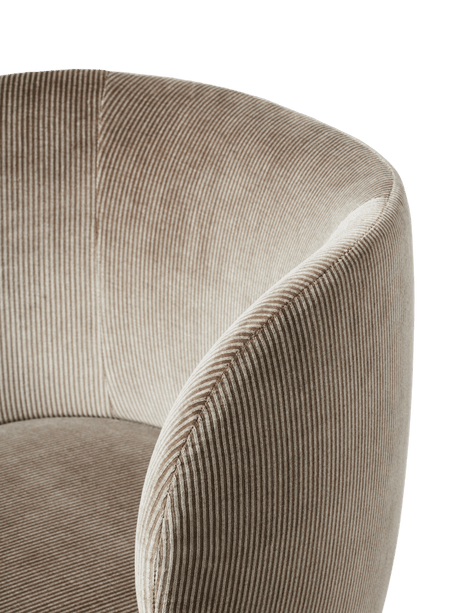 Rico Esszimmerstuhl mit Rollen von Ferm Living - Devoré-Samt - Flintgrau - Jacobsen Plus