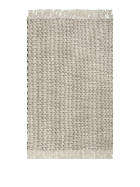 FermLiving Udo Rug Teppich, Off-white/Schwarz - 140 x 200 cm - Jacobsen Plus