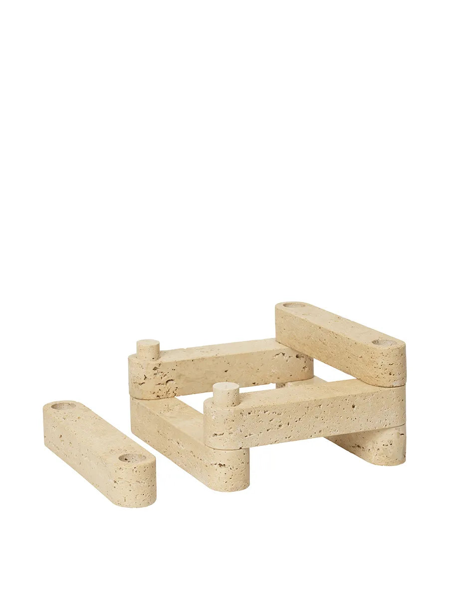 Newel Modular Candle Holder, lysestage sæt af 6 fra Ferm Living - 6 - Jacobsen Plus