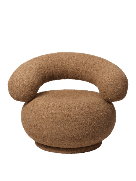 Orbo Lounge Chair fra Ferm Living - Raw Bouclé - Tan - Jacobsen Plus