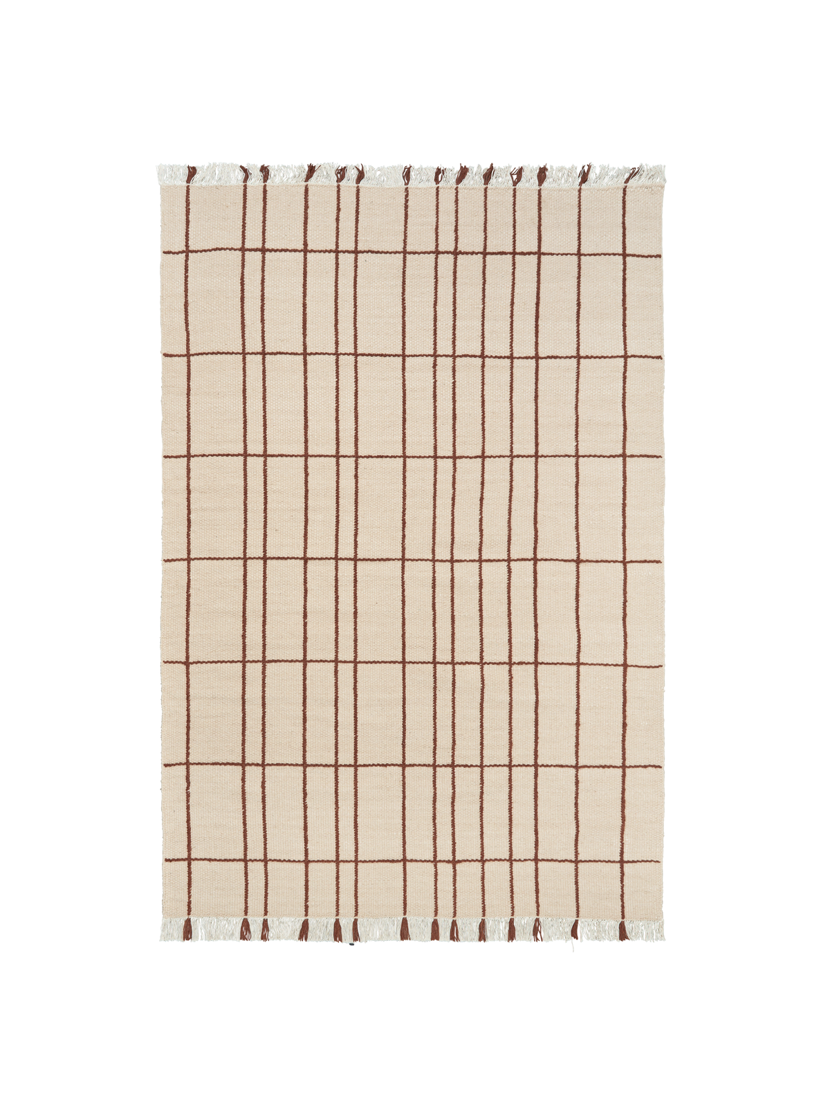 FermLiving Sen Rug Teppich, Pergament/Kastanie - 170 x 240 cm - Jacobsen Plus