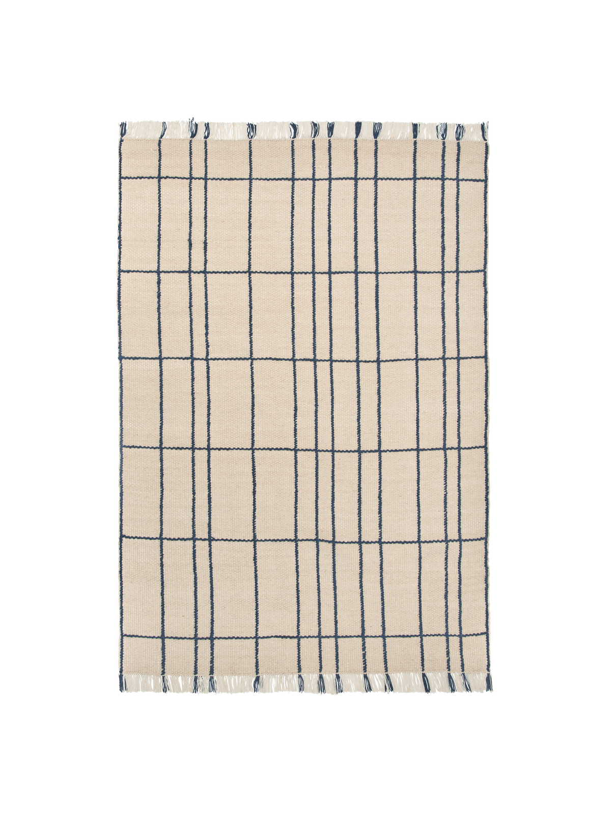 FermLiving Sen Rug Teppich, Pergament/Indigo - 170 x 240 cm - Jacobsen Plus
