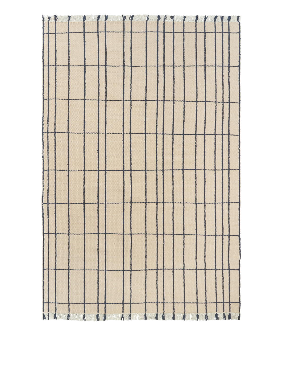 FermLiving Sen Rug Teppich, Pergament/Indigo - 200 x 300 cm - Jacobsen Plus
