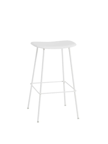 Fiber Counter Stool von Muuto - Groß / Natürliches Weiß – White Base - Jacobsen Plus