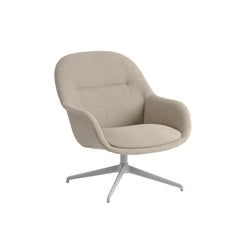 Fiber Lounge Armchair, Ecriture 240 grå swivel base fra Muuto