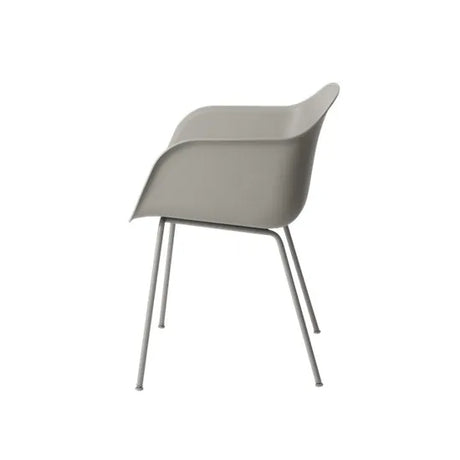 Fiber Armchair Tube von Muuto - Grey- grey base - Jacobsen Plus