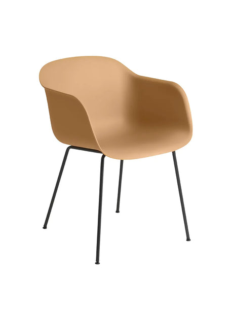 Fiber Armchair Tube von Muuto - Ochre - Black Base - Jacobsen Plus