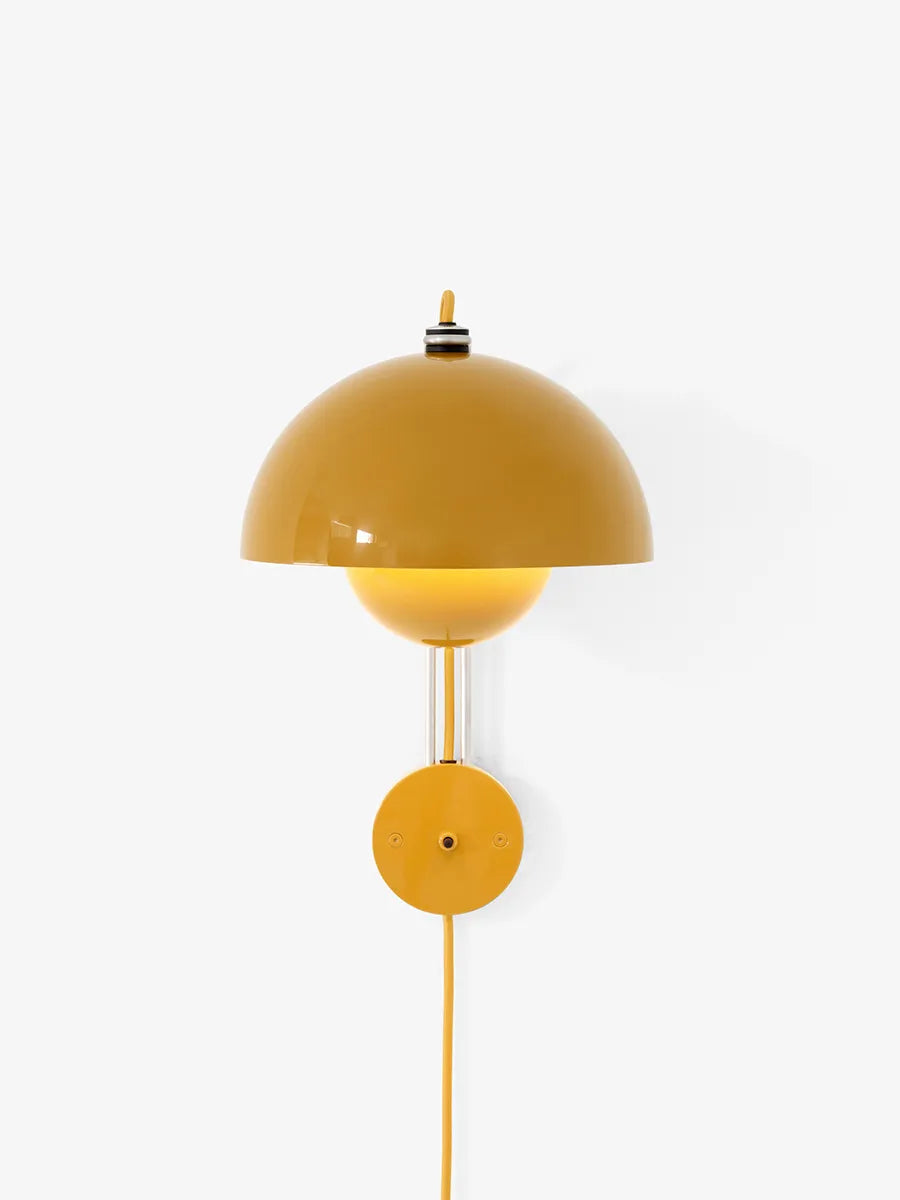 Flowerpot VP8 Væglampe af Verner Panton - Mustard - Jacobsen Plus