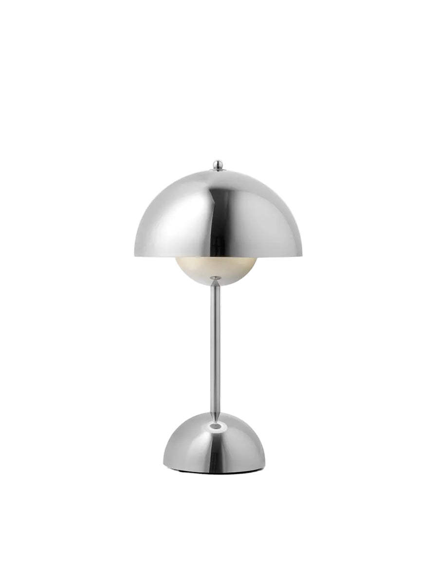 Flowerpot VP9 portable bordlampe af Verner Panton - Chrome-Plated - Jacobsen Plus