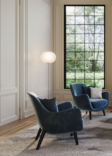 Glo-Ball F, Silver Stehleuchte von Flos - F1: Ø: 330 x H: 1350 mm - Jacobsen Plus