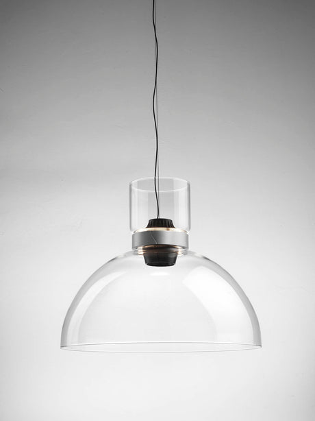 Flos - Nocturne S2 Bowl Pendelleuchte, Ø47,5 cm - Silber - Jacobsen Plus