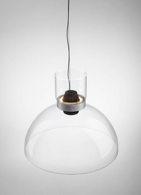 Flos - Nocturne S2 Bowl Pendelleuchte, Ø47,5 cm - Silber - Jacobsen Plus