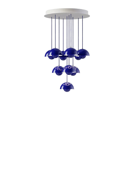 Flowerpot Chandelier VP10, 10 Pendel von &Tradition - Matt white - Jacobsen Plus