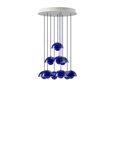 Flowerpot Chandelier VP10, 10 Pendel reversed von &Tradition - Matt black - Jacobsen Plus