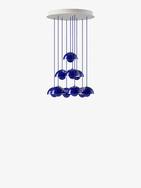 Flowerpot Chandelier VP10, 10 Pendel reversed von &Tradition - Cobalt Blue - Jacobsen Plus