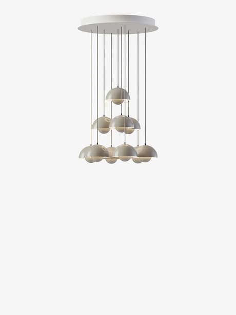 Flowerpot Chandelier VP10, 10 Pendel reversed von &Tradition - Matt black - Jacobsen Plus