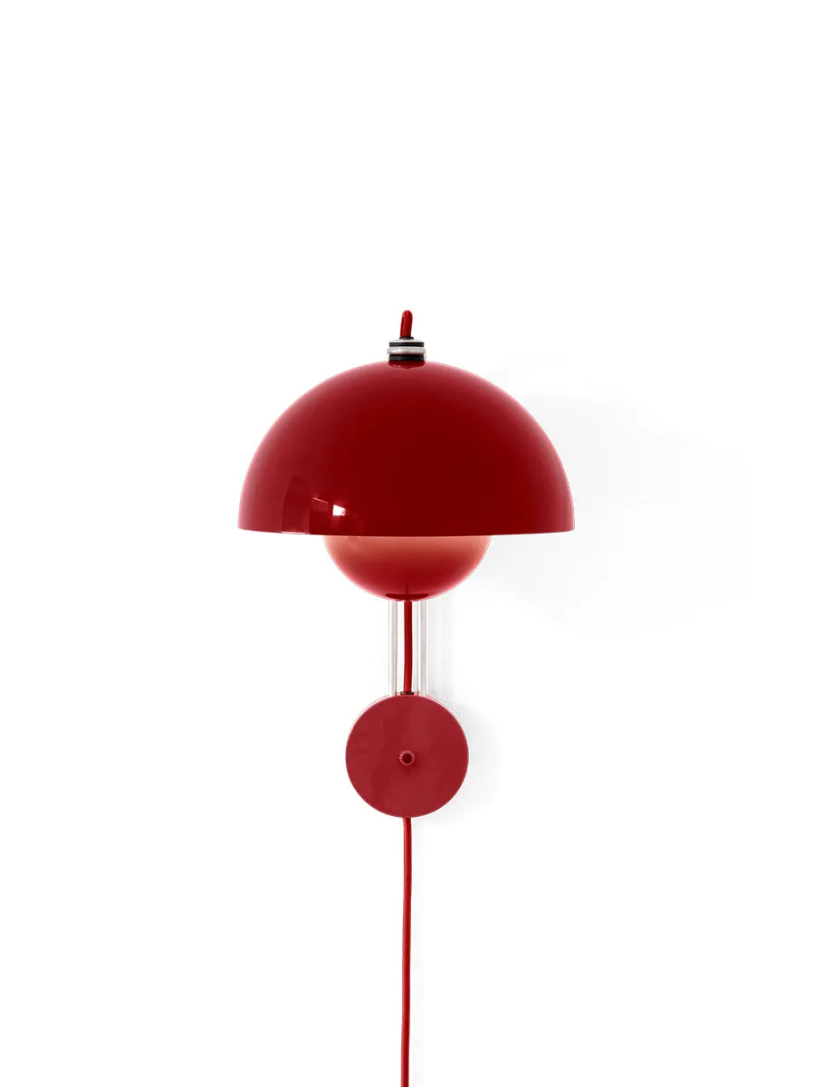 Flowerpot VP8 Væglampe af Verner Panton - Vermilion Red - Jacobsen Plus