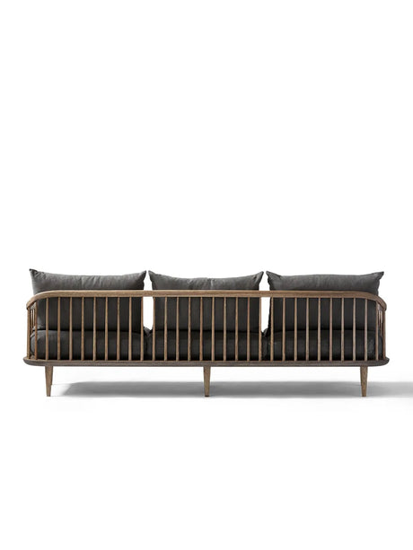 Fly Sofa 3 pers SC12 von &Tradition - Geräucherte geölte Eiche - Hot Madison 093 - Jacobsen Plus