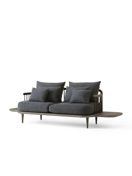 Fly Sofa mit Beistelltisch SC3 von &Tradition - Geräucherte geölte Eiche - Hot Madison 093 - Jacobsen Plus