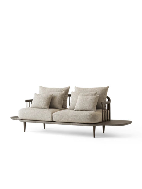 Fly Sofa mit Beistelltisch SC3 von &Tradition - Geräucherte geölte Eiche - Karakorum 003 - Jacobsen Plus
