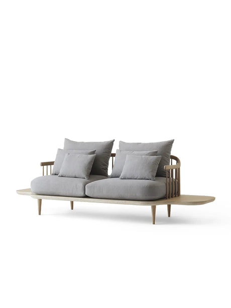 Fly Sofa mit Beistelltisch SC3 von &Tradition - Weißgeölte Eiche - Hot Madison 094 - Jacobsen Plus