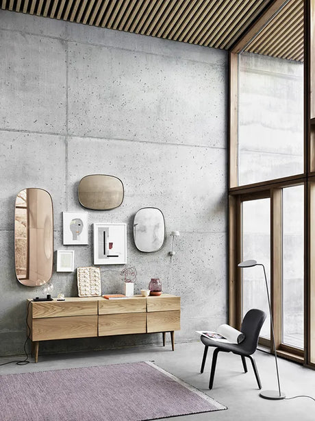 Framed Spiegel von Muuto - Klein / Grau-klares Glas - Jacobsen Plus