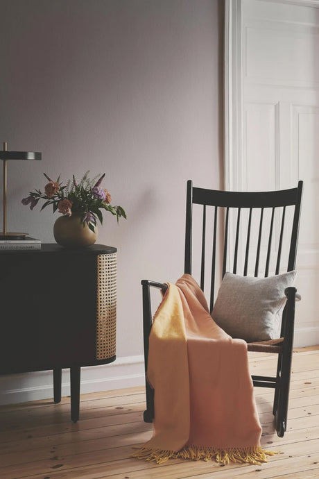 Silkeborg Uldspinderi - Franja Decke, Butterpfirsich, 170x140 cm - 3 - Jacobsen Plus